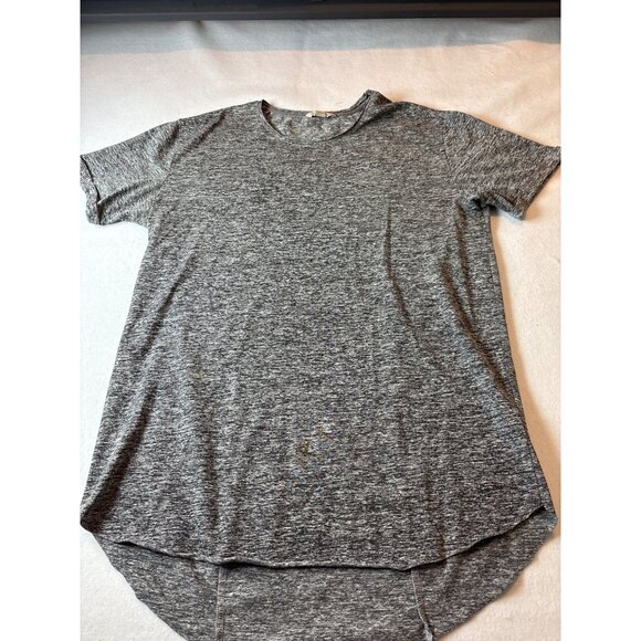 Calvin Klein Jeans Womens Heathered Gray High-Low Hem T-Shirt M Size - Picture 1 of 10
